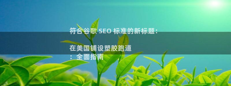 尊龙人生就是博送38：符合谷歌 SEO 标准的新标题：

在美国铺设塑胶跑道
：全面指南