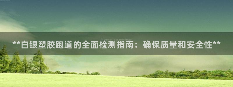 尊龙百度百科：**白银塑胶跑道的全面检测指南：确保质